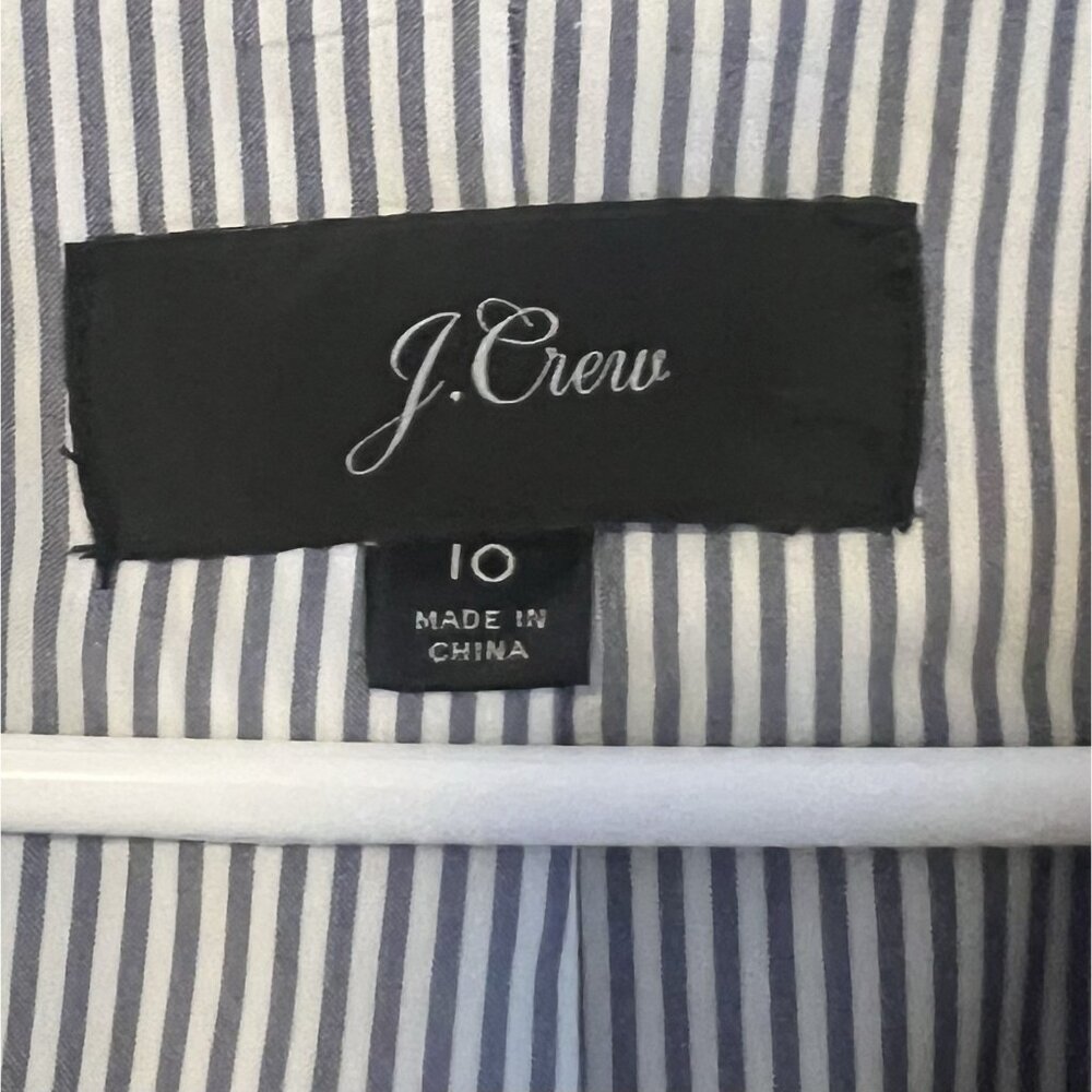 J.Crew Women Wool Blazer Blue Size 10 Winter Preppy Academia Professional - Picture 3 of 13